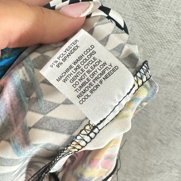 Nikki Poulos alice in wonderland checkered printed tunic size 3X - Picture 7 of 7